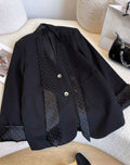 Black polka blazer